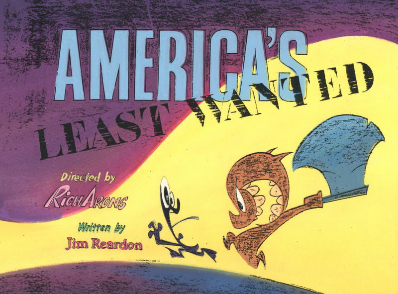 Tiny Toons Original Production Cel on Original Background: "America's Least Wanted" Title Card