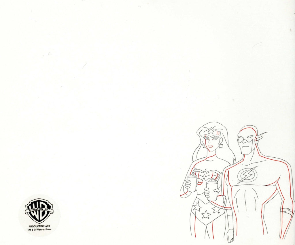 Justice League Original Production Drawing: Wonder Woman and The Flash - Choice Fine Art
