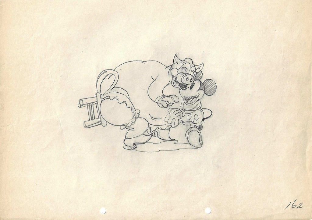 The Shindig Original Production Drawing: Mickey Mouse Dancing with the Pig - Choice Fine Art