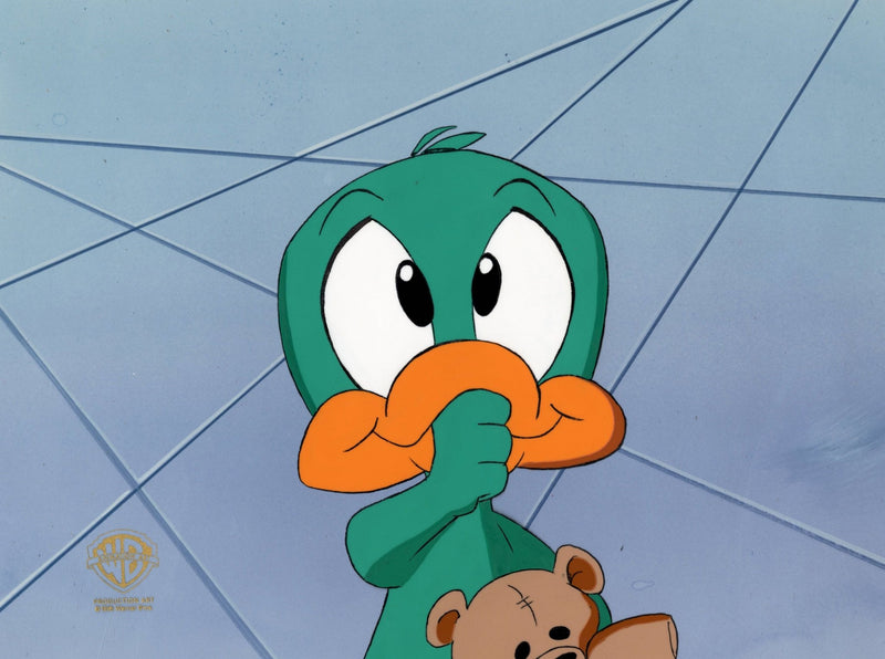 Tiny Toons Original Production Cel with Matching Drawing: Baby Plucky Duck - Choice Fine Art