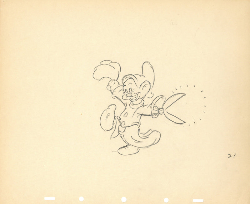 Snow White and the Seven Dwarfs Original Production Drawing