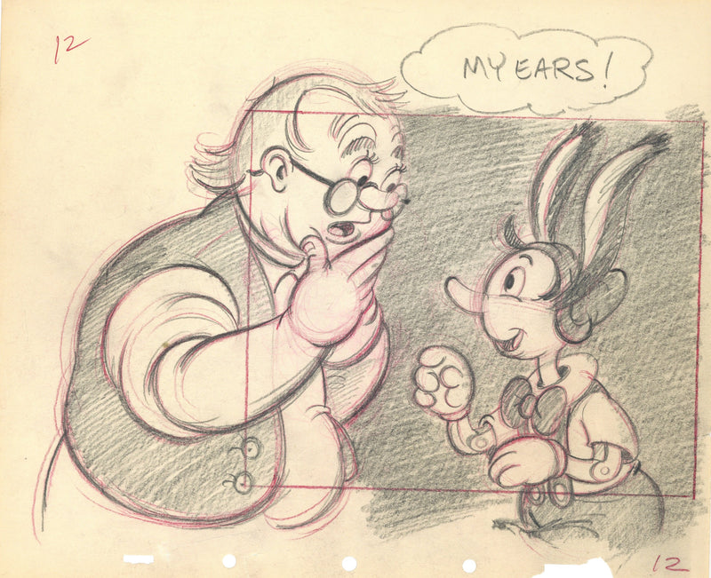 Pinocchio Original Production Drawings: Geppetto, Pinocchio