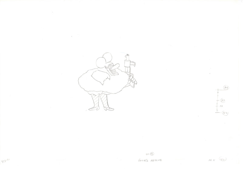 Yellow Submarine Original Production Drawing: Blue Meanie