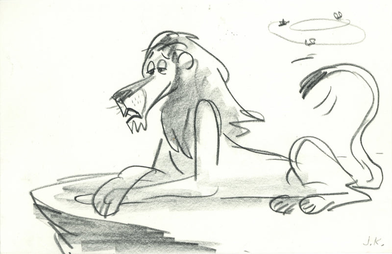 The Lion King Original Storyboard Drawing: Scar