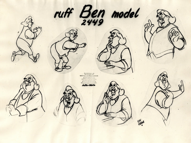 The Liberty Story Original Production Model Sheet: Ben