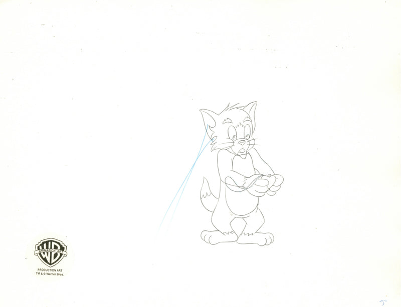 Tom And Jerry The Movie Original Production Cel with Matching Drawing: Tom