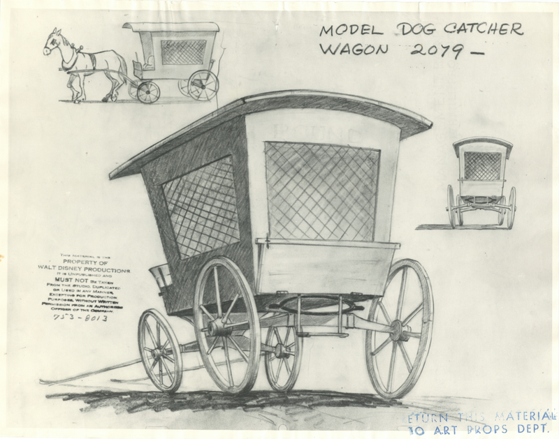 Lady and the Tramp Original Stat Model Sheet: Dogcatcher Wagon