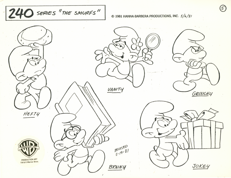 The Smurfs Original Stat Model Sheet