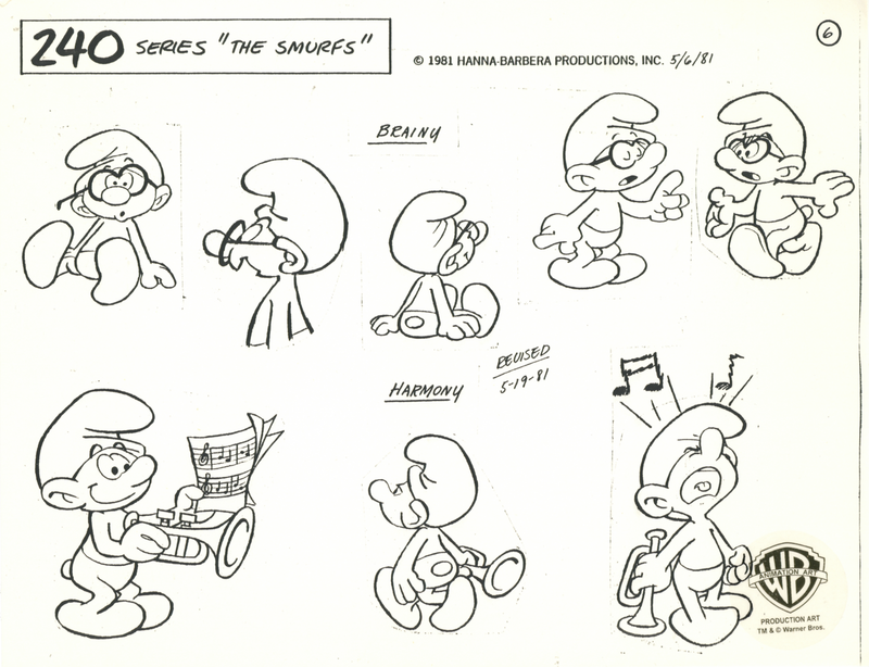 The Smurfs Original Stat Model Sheet