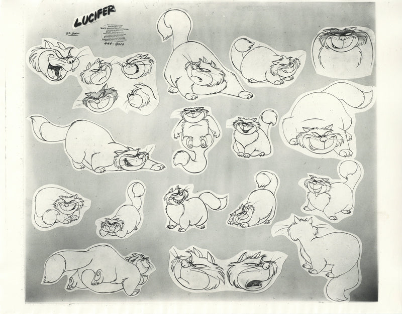 Cinderella Original Stat Model Sheet: Lucifer the Cat