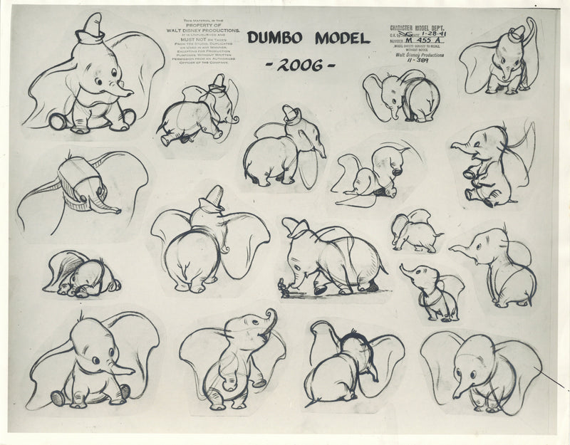 Dumbo Original Stat Model Sheet: Dumbo
