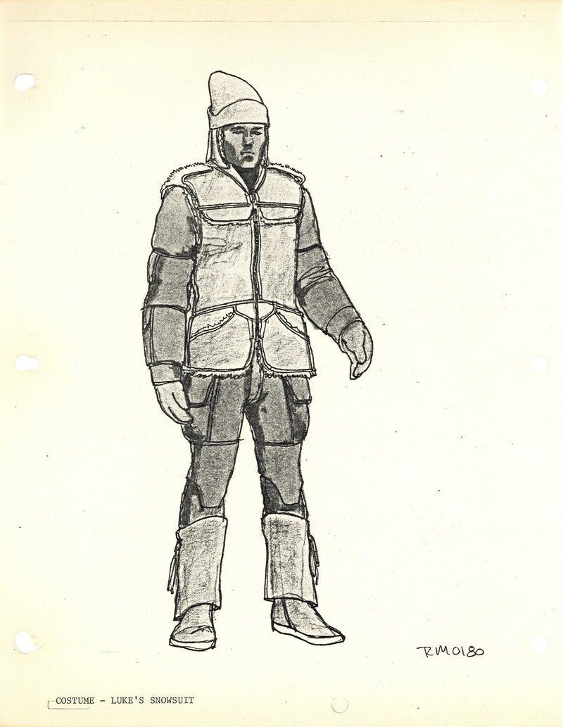 Star Wars: The Empire Strikes Back - Ralph McQuarrie Photostat Concept Drawing: Luke's Hoth Snowsuit