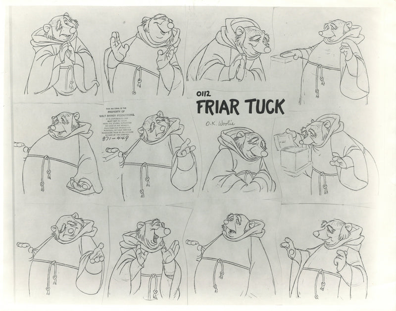 Robin Hood Original Stat Model Sheet: Friar Tuck