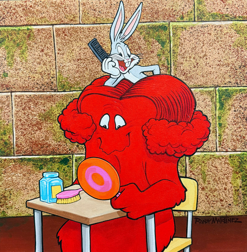 Randy Martinez Original Painting: Hair-Raising Hare