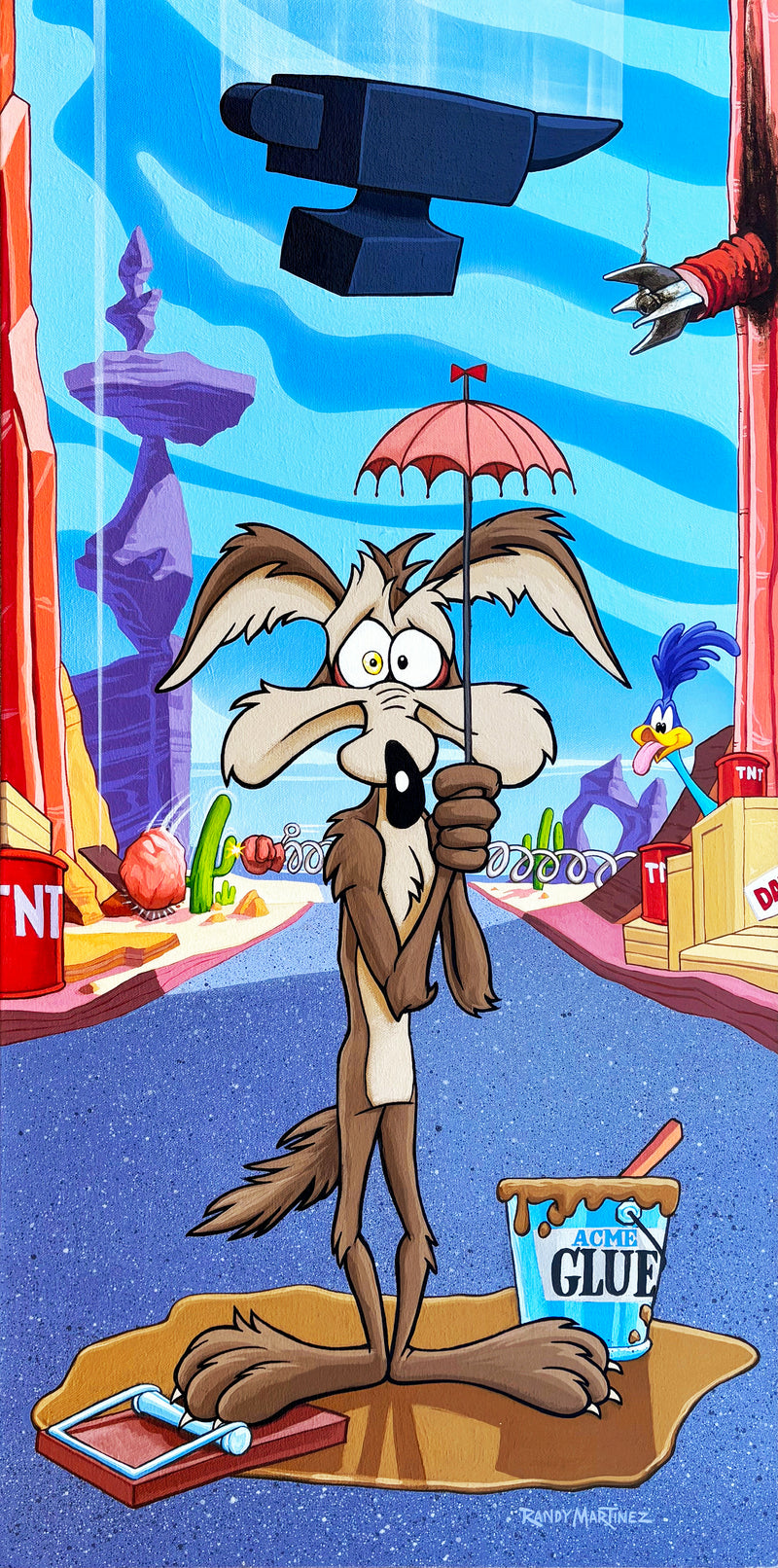 Randy Martinez Original Painting: Wile E. Coyote and Road Runner