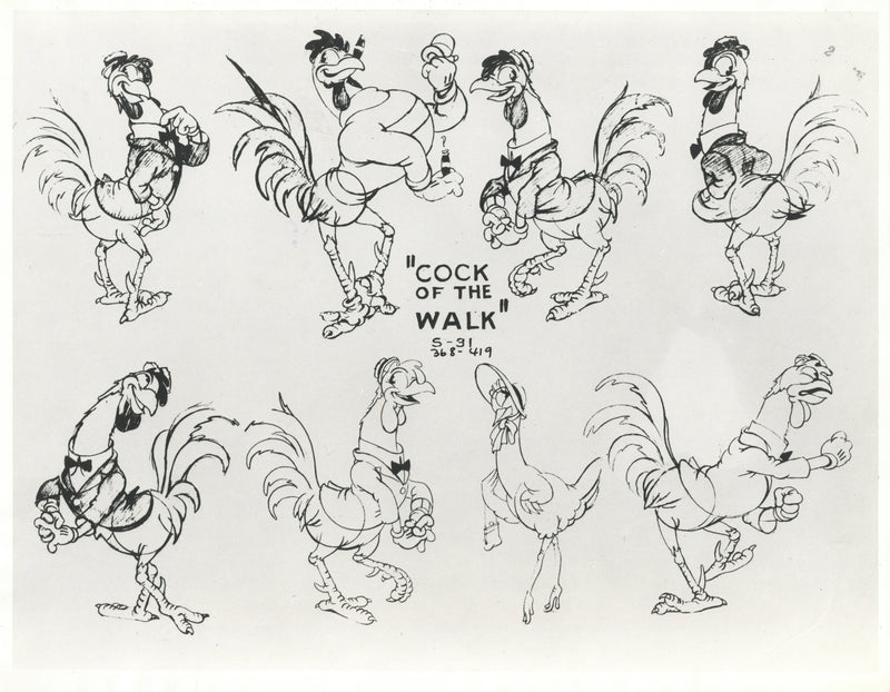 Cock O' The Walk Original Stat Model Sheet: Rooster