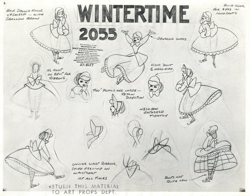 Once Upon A Wintertime Original Stat Model Sheet: Jenny