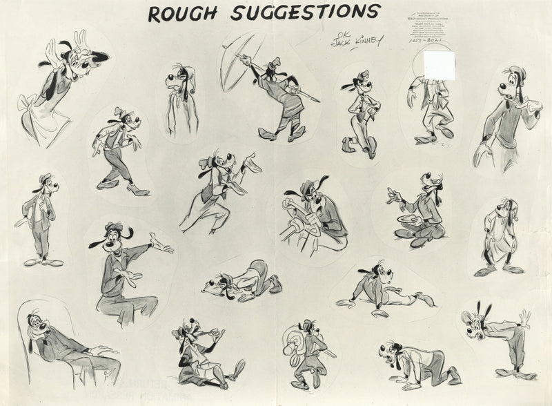 Everyman Goofy Photostat Model Sheet: Rough Design Suggestions