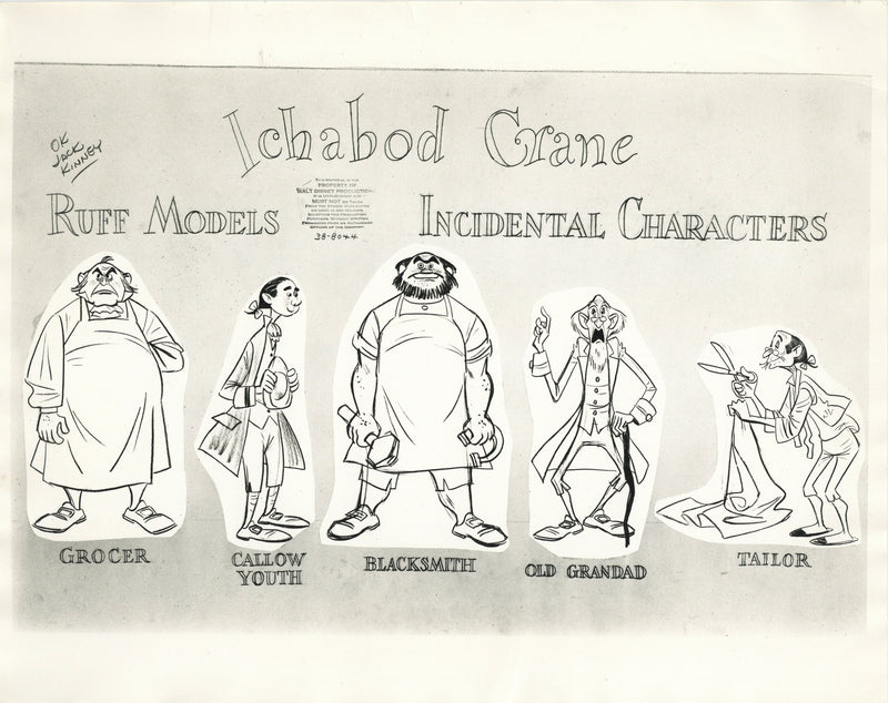 The Legend of Sleepy Hollow Stat Model Sheet: Male Villagers