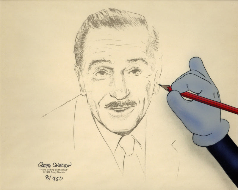 "Handwriting on the Walt" Sericel Signed by Greg Shelton (Framed)