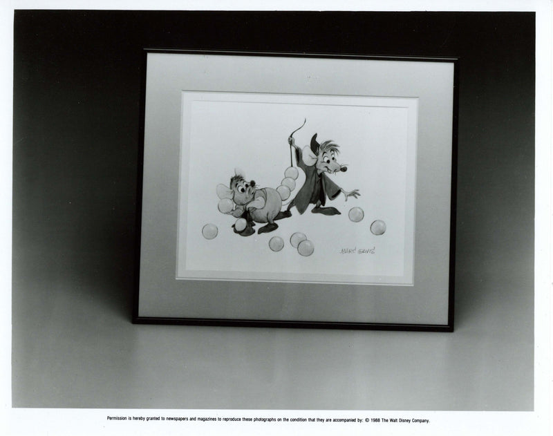 Disney Publicity Photo (1988): Jaq & Gus Sketch by Marc Davis