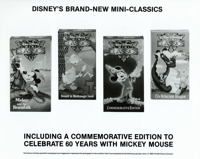Disney Publicity Photo (1988): Walt Disney Mini Classics