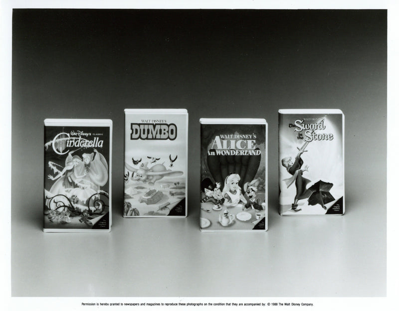 Disney Publicity Photo (1988): Disney VHS Tapes