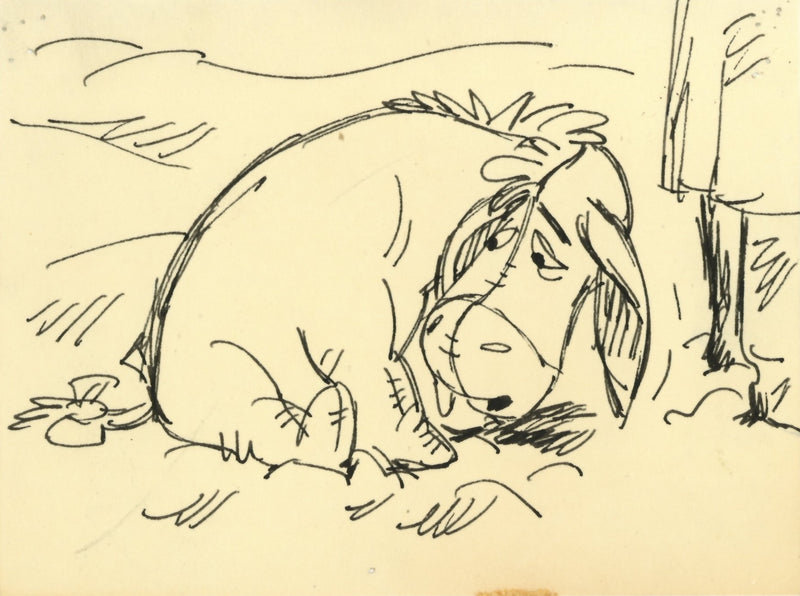 Winnie the Pooh and Tigger Too Original Storyboard Drawing: Eeyore (Framed)
