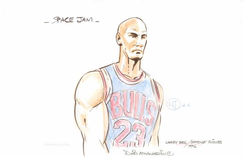 Space Jam Original Concept Drawing by Dino Athanassiou: Michael Jordan