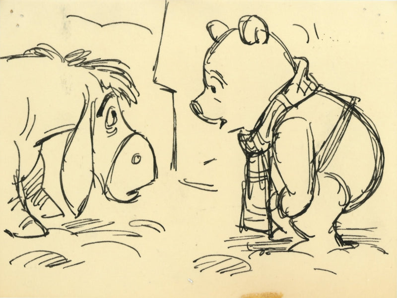 Winnie the Pooh and Tigger Too Original Storyboard: Pooh, Eeyore