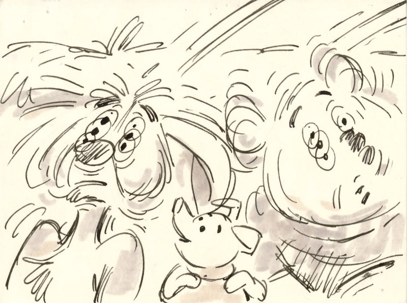 Winnie the Pooh and Tigger Too Original Storyboard: Piglet, Rabbit, Pooh