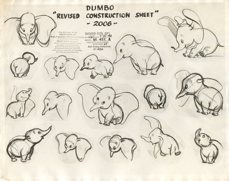 Dumbo Original Stat Model Sheet: Dumbo