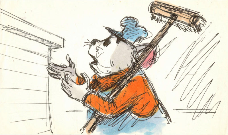 The Rescuers Storyboard Drawing: Bernard