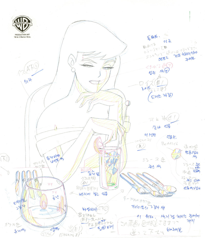 Superman the Animated Series Original Production Drawing: Lois Lane