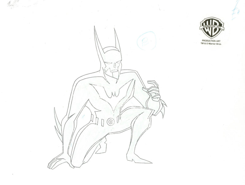 Batman Beyond Original Production Cel with Matching Drawing: Batman