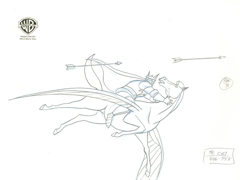 Batman The Animated Series Original Production Drawing: Batman