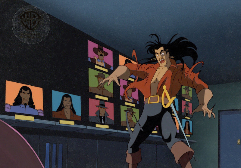 Batman The Animated Series Original Production Cel On Original Background: Matt Hagen (Clayface)