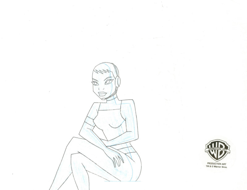 Batman Beyond Original Production Cel with Matching Drawing: Maxine