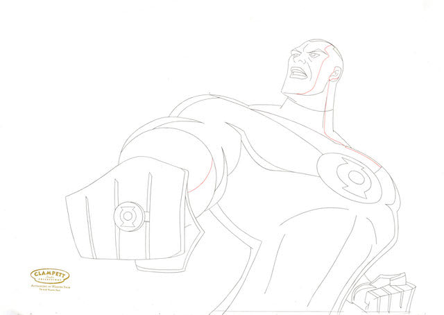 Justice League Original Production Drawing: Green Lantern