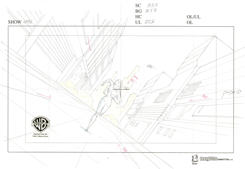 Justice League Unlimited Original Production Drawing: Inque