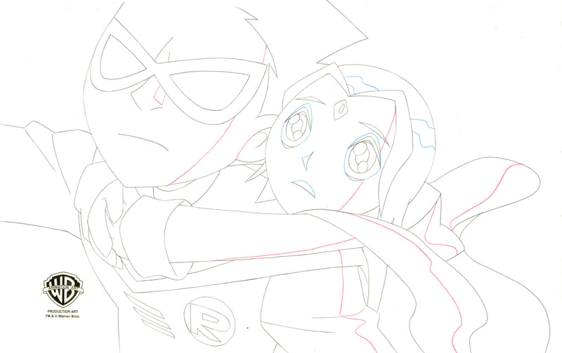 Teen Titans Original Production Drawing: Robin, Young Raven