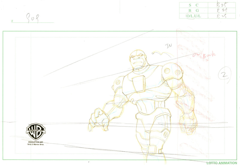 Teen Titans Original Production Drawing: Cyborg