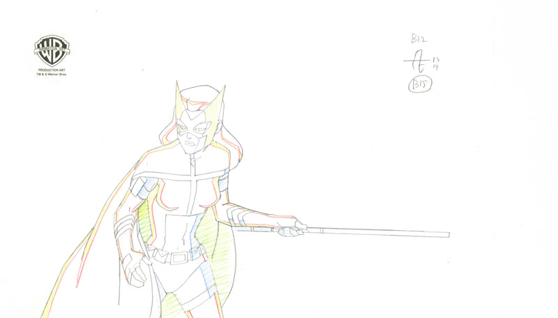 Justice League Unlimited Original Production Drawing: Huntress