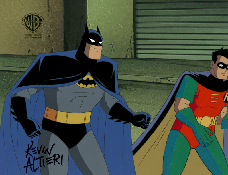Batman The Animated Series Original Production Cel Signed By Kevin Altieri: Batman, Robin