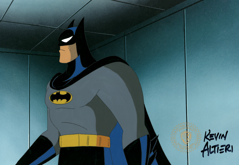 Batman The Animated Series Original Production Cel Signed By Kevin Altieri: Batman