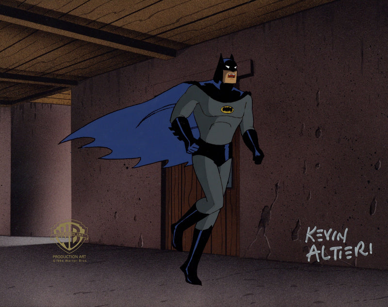 Batman The Animated Series Original Production Cel Signed By Kevin Altieri: Batman