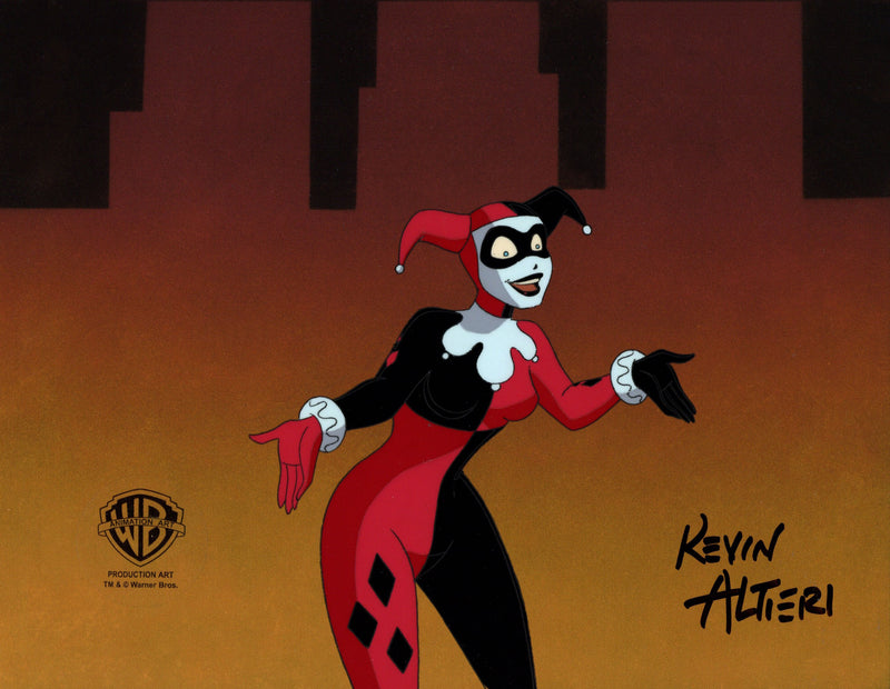 Batman The Animated Series Original Production Cel Signed By Kevin Altieri: Harley