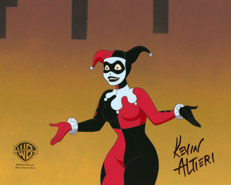 Batman The Animated Series Original Production Cel Signed By Kevin Altieri: Harley