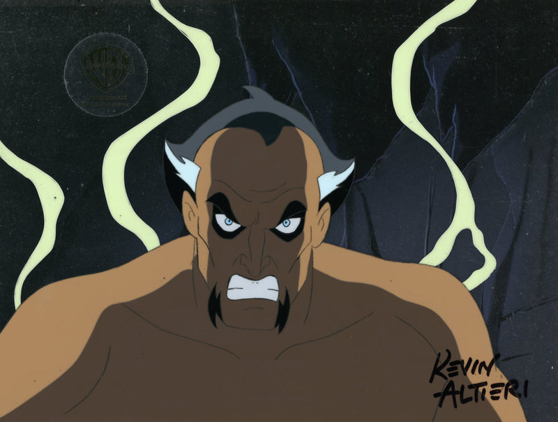 Batman The Animated Series Original Production Cel Signed by Kevin Altieri on Original Background: Ra's Al Ghul