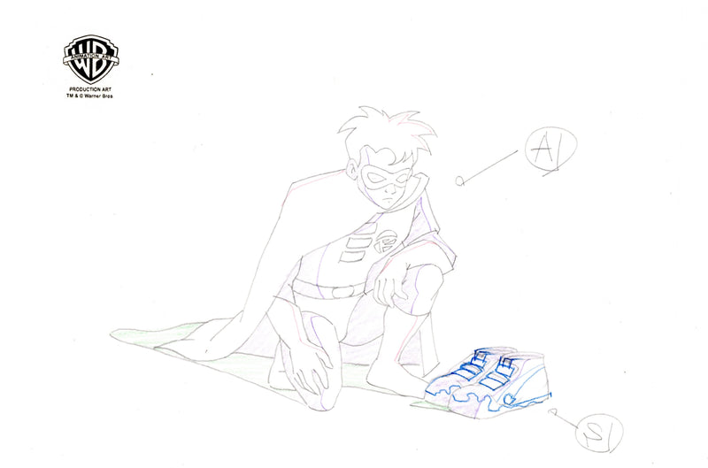 Static Shock Original Production Drawing: Robin